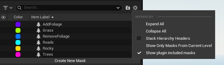 Image showing selection of what masks to show